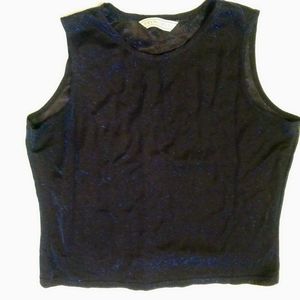 See-through sparkly blue top